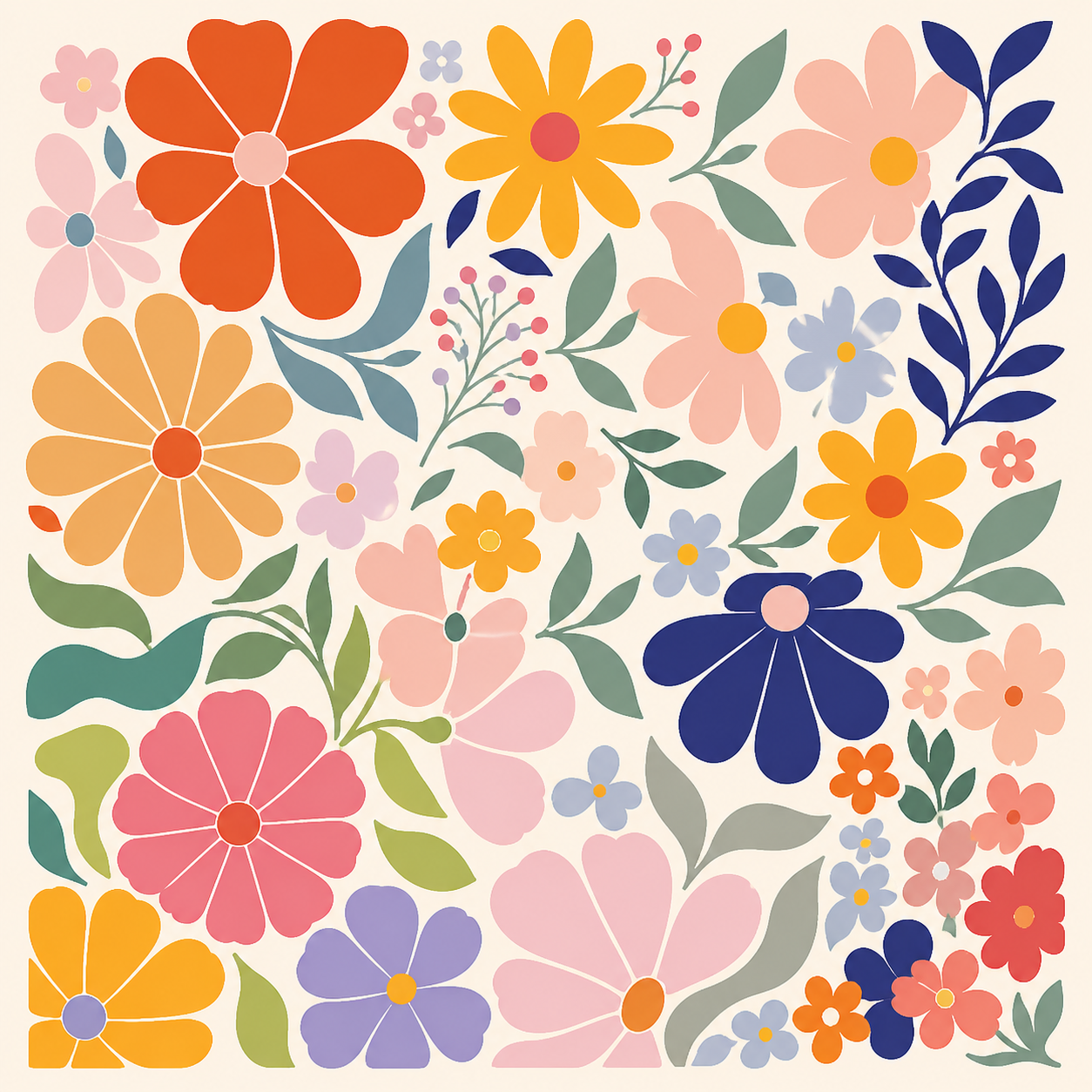 Retro Floral Pic Pack