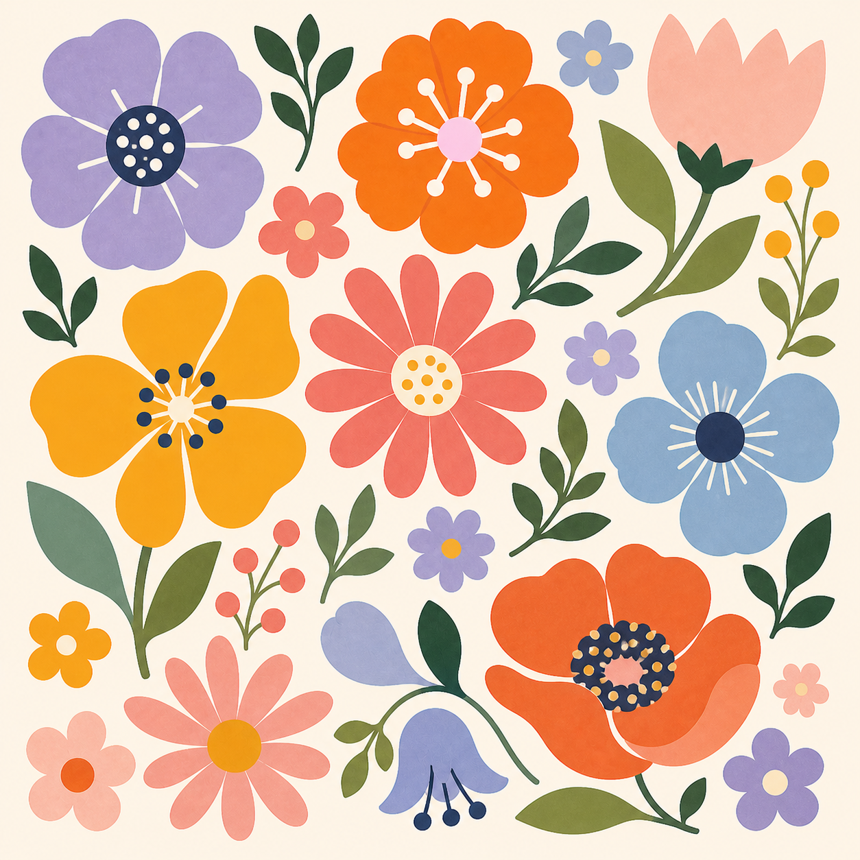 Retro Floral Pic Pack