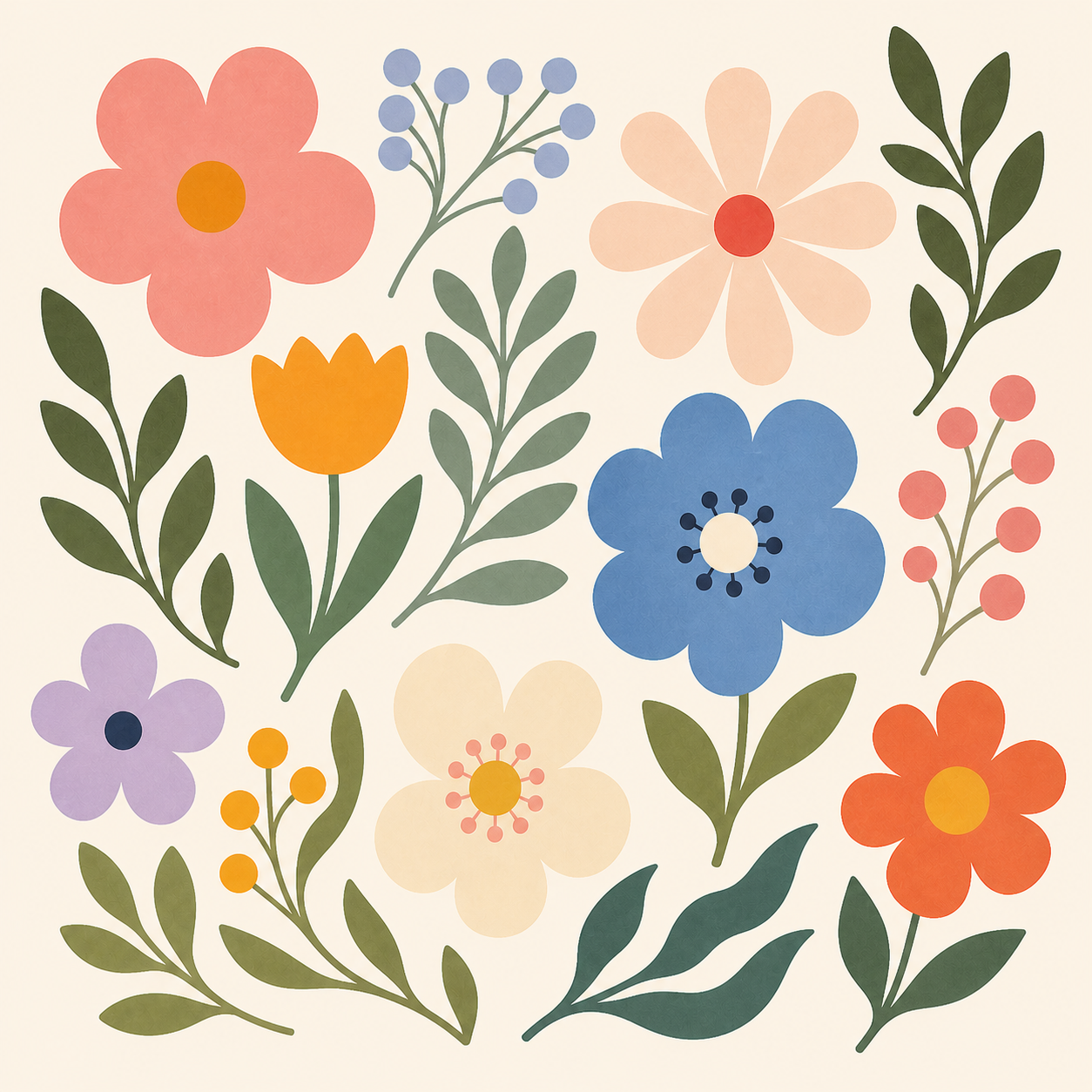 Retro Floral Pic Pack