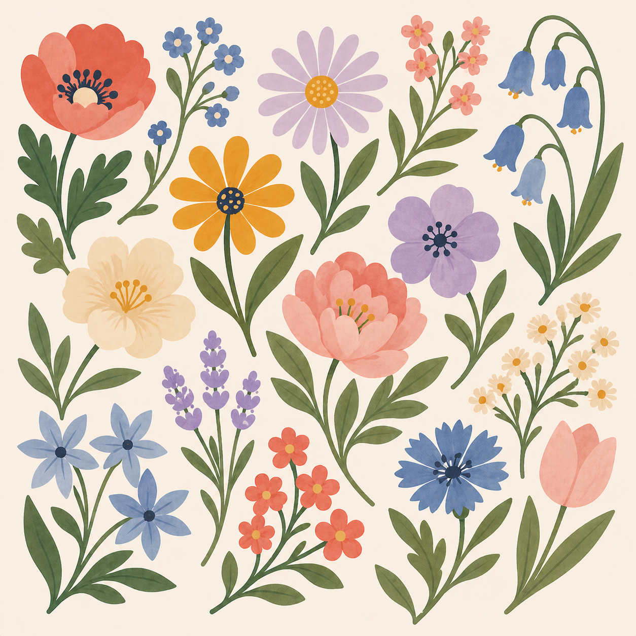 Retro Floral Pic Pack