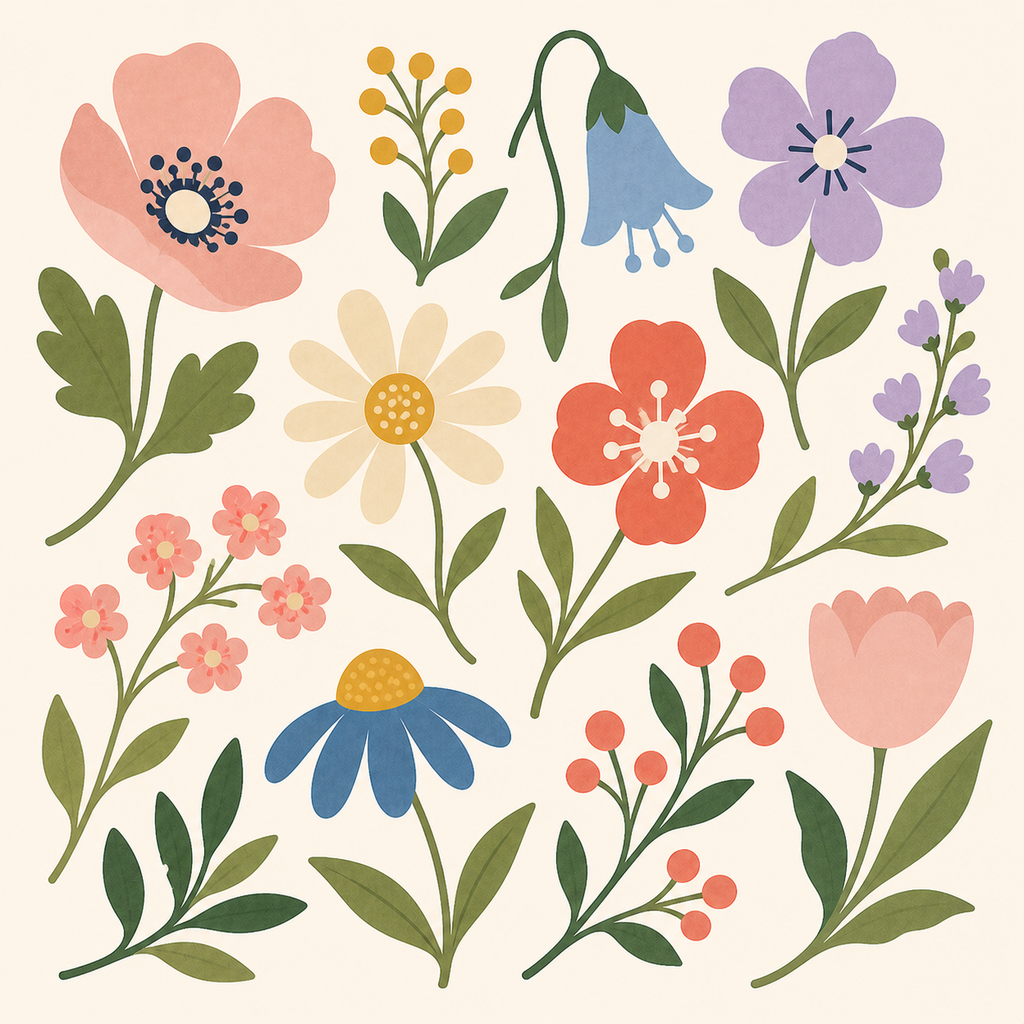 Retro Floral Pic Pack